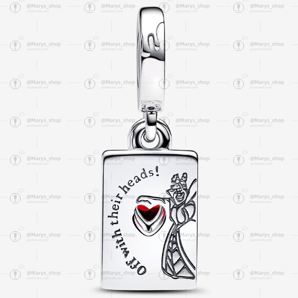 Pandora Disney Villains Queen of Hearts Double Dangle Charm - Picture 2 of 6
